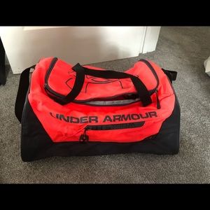 under armour neon pink/ coral duffel bag